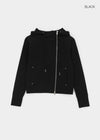 [MADE] Saniang Asymmetrical Rivet Zip-up Hoodie