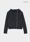 [MADE] Saniang Asymmetrical Rivet Zip-up Hoodie