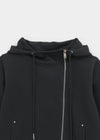 [MADE] Saniang Asymmetrical Rivet Zip-up Hoodie