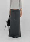Berel folding maxi long skirt