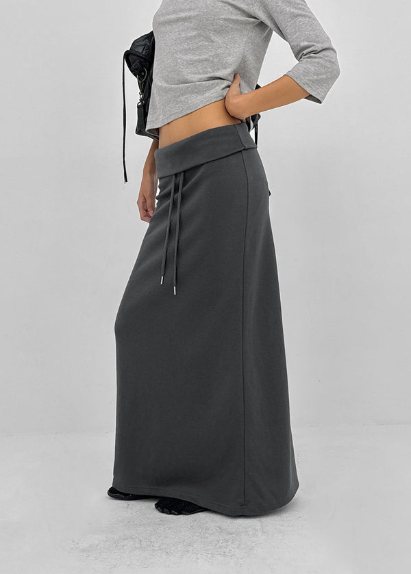 Berel folding maxi long skirt