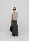 Berel folding maxi long skirt