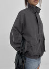 (UNISEX) Mellow Washed Two-Way High-Neck Jumper