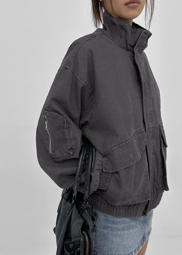 (UNISEX) Mellow Washed Two-Way High-Neck Jumper