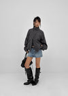 (UNISEX) Mellow Washed Two-Way High-Neck Jumper