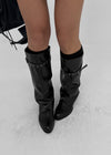 Avie folding buckle long boots