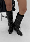 Avie folding buckle long boots