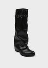 Avie folding buckle long boots