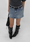 [MADE] Bylon Low-Waist Denim Mini Skirt Pants
