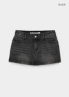 [MADE] Bylon Low-Waist Denim Mini Skirt Pants