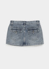 [MADE] Bylon Low-Waist Denim Mini Skirt Pants