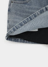 [MADE] Bylon Low-Waist Denim Mini Skirt Pants