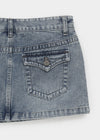 [MADE] Bylon Low-Waist Denim Mini Skirt Pants