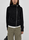[MADE] Saniang Asymmetrical Rivet Zip-up Hoodie