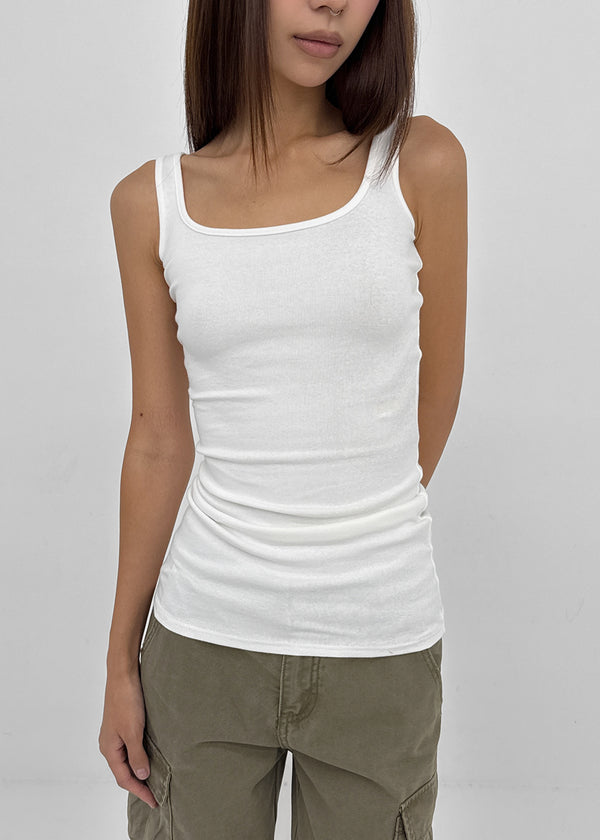 Colme Square Neck Slim Long Sleeveless