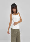 Colme Square Neck Slim Long Sleeveless