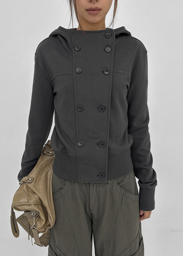 [MADE] Mirne Double Button Zip-up Hoodie