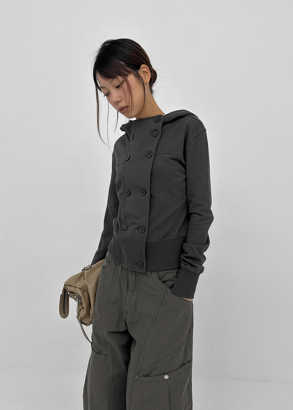 [MADE] Mirne Double Button Zip-up Hoodie