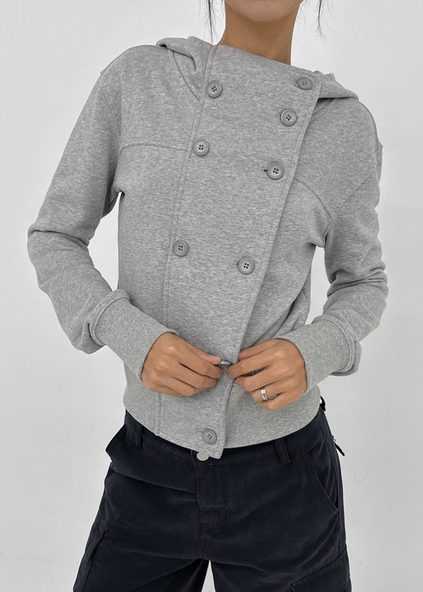 [MADE] Mirne Double Button Zip-up Hoodie