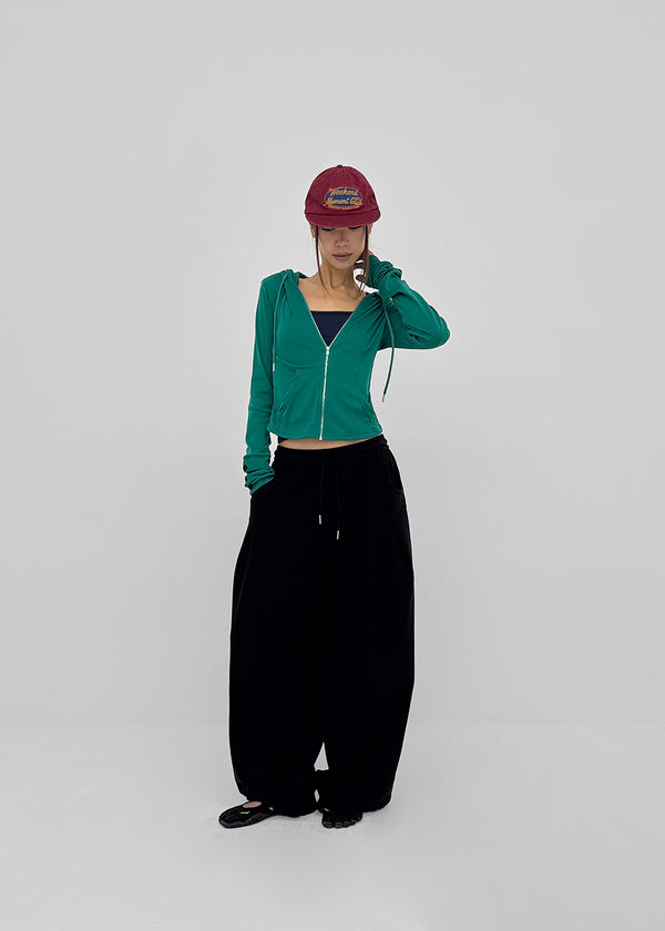 Roa Button Slim Zip-up Hoodie