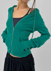 Roa Button Slim Zip-up Hoodie