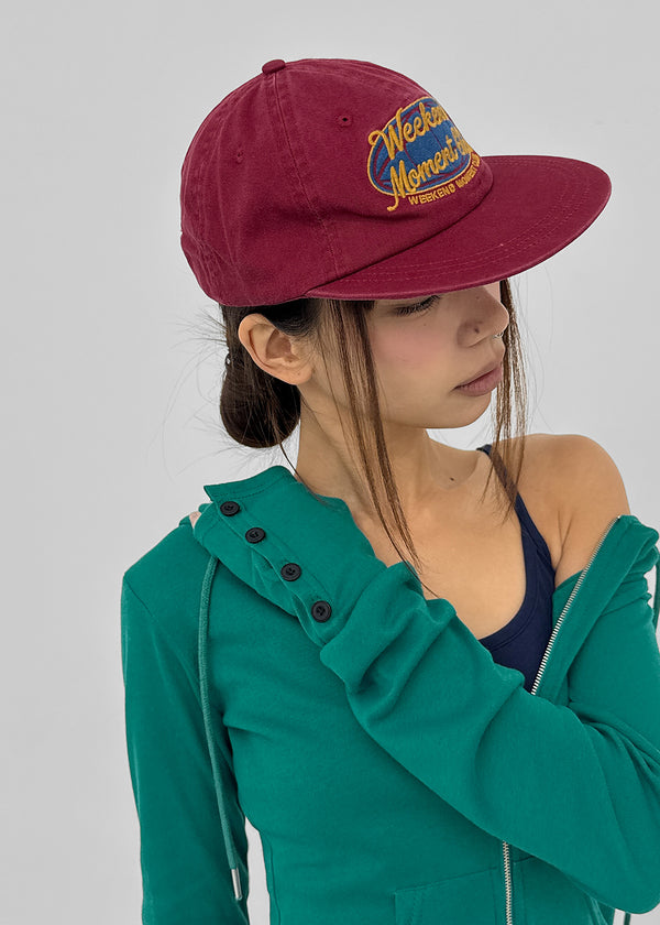 Milan Washed Embroidered Camp Cap