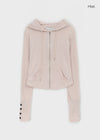 Roa Button Slim Zip-up Hoodie