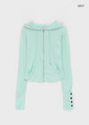 Roa Button Slim Zip-up Hoodie