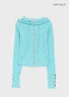 Roa Button Slim Zip-up Hoodie