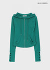 Roa Button Slim Zip-up Hoodie
