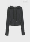 Roa Button Slim Zip-up Hoodie