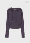 Roa Button Slim Zip-up Hoodie