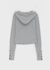 Roa Button Slim Zip-up Hoodie