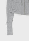 Roa Button Slim Zip-up Hoodie
