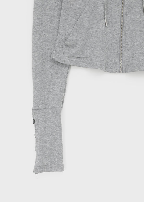 Roa Button Slim Zip-up Hoodie