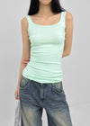 Colme Square Neck Slim Long Sleeveless