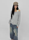 [MADE] HUR Off-shoulder Raglan Long Sleeve Tee