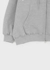 Hey Embroidered Oversized Two-Way Zip-Up Hoodie