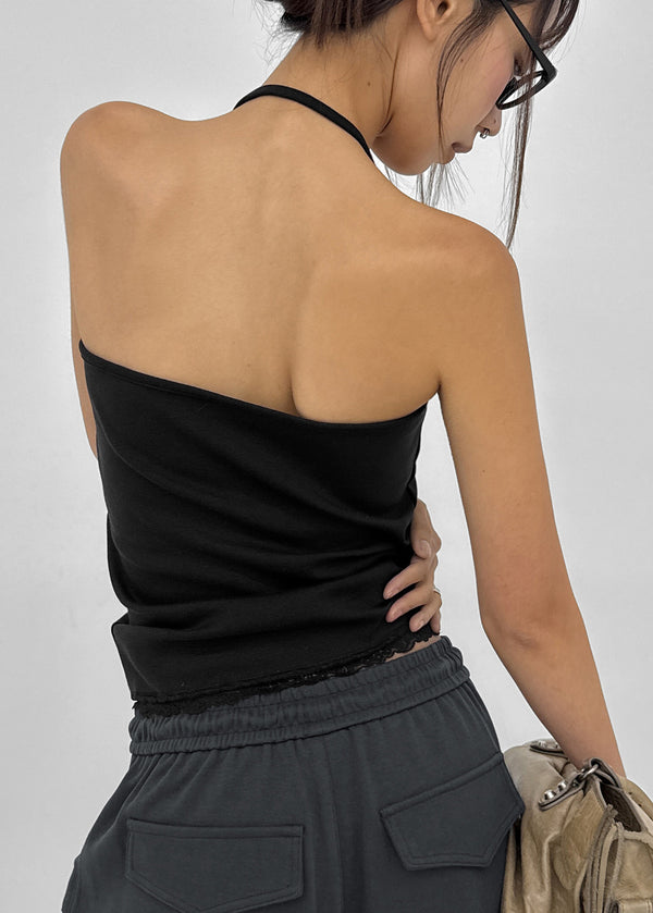 [MADE] Lizley Lace Halter Sleeveless