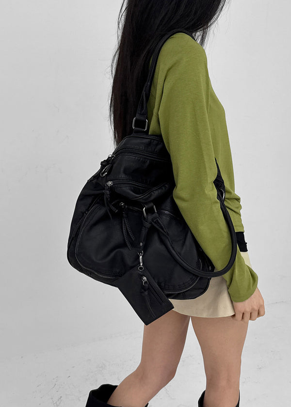 Milko Two-Way Leather Shoulder Bag