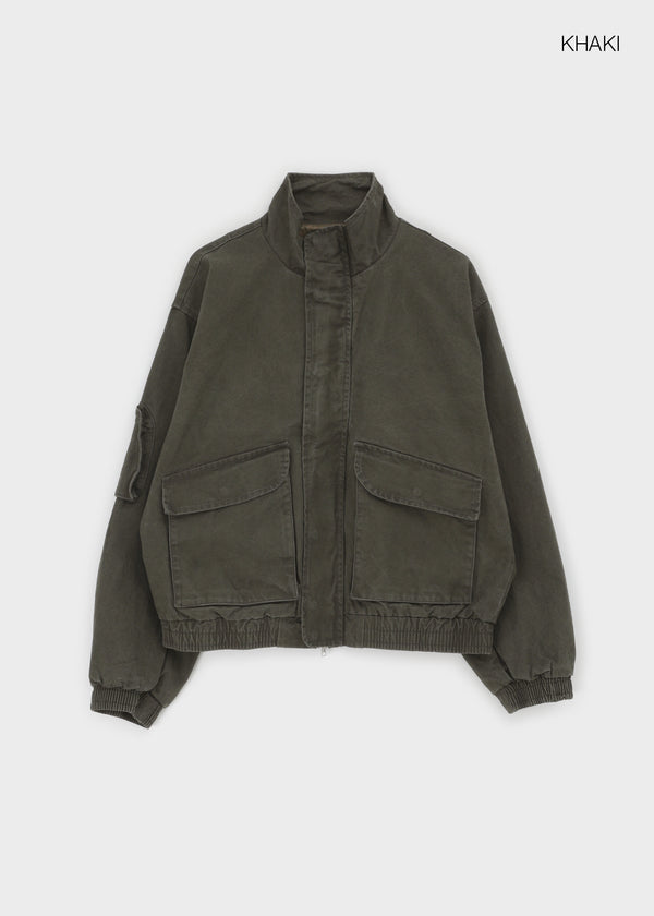 (UNISEX) Mellow Washed Two-Way High-Neck Jumper