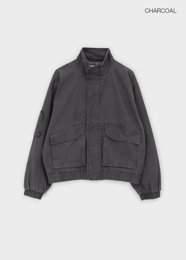 (UNISEX) Mellow Washed Two-Way High-Neck Jumper