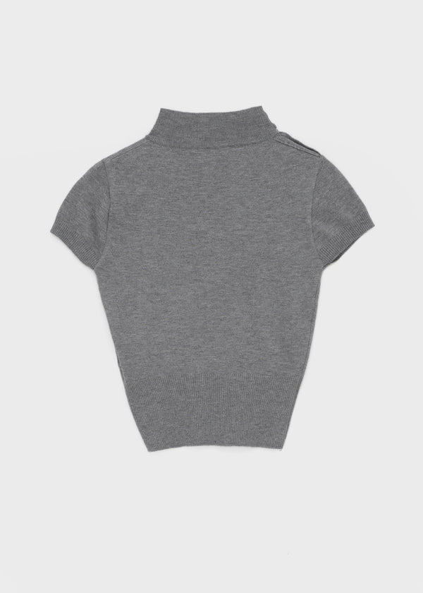 [MADE] Chav Button Short Sleeve Knit