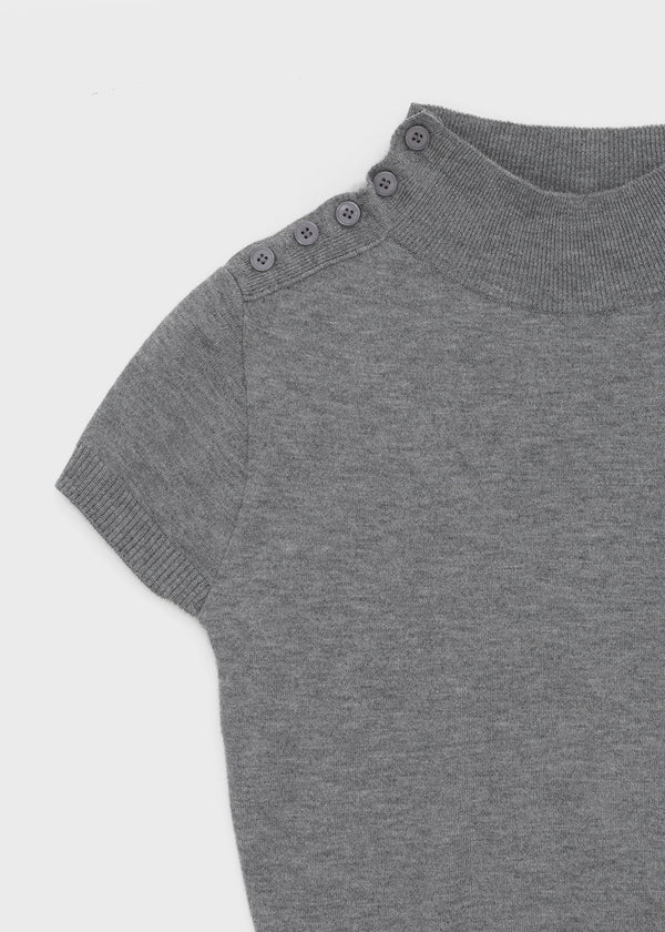 [MADE] Chav Button Short Sleeve Knit