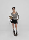Gerudo Stripe U-neck Long Sleeve T-shirt