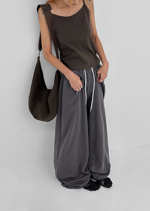 (UNISEX) Xenon Wide Elastic String Pants
