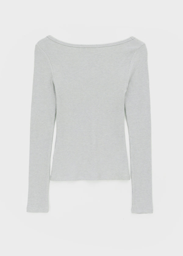 [MADE] Liav Knit-like V-neck Long Sleeve Tee