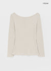 [MADE] Leel Knit-like Off-shoulder Long Sleeve Tee