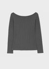[MADE] Leel Knit-like Off-shoulder Long Sleeve Tee