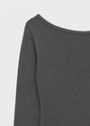 [MADE] Leel Knit-like Off-shoulder Long Sleeve Tee